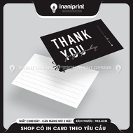Thank You Card on the Back of Note Notes, Thank You Card Note Paper - BLACK NOTE
