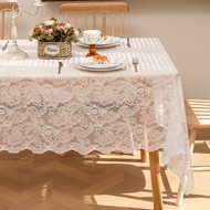 Elegant Decorative High-Grade Embroidered French Style Coffee Table Tablecloth Lace Atmosphere Dinin