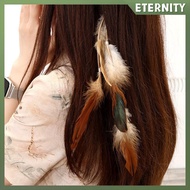 ETERNITY Bohemian Feather Hairband Women's Festive Masquerade Carnival Hippies Costume Indian Prom G