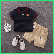 ▬  ஐ ✗ Damit Pang Bata Boy Damit Pang Binyag Boy Kids Boy Terno Panglakad  Boys' Polo Pants Two Pi