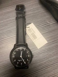清倉正貨 全新 agnès b.  Agnes b watch 黑色皮帶女裝石英手錶 簡約 文青 Japan  女裝