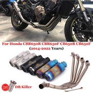 For Honda CB650F CB650R CBR650 CBR650F 2014-2022 Motorcycle Exhaust System Front Middle Link Pipe Escape 51mm Moto Muffl