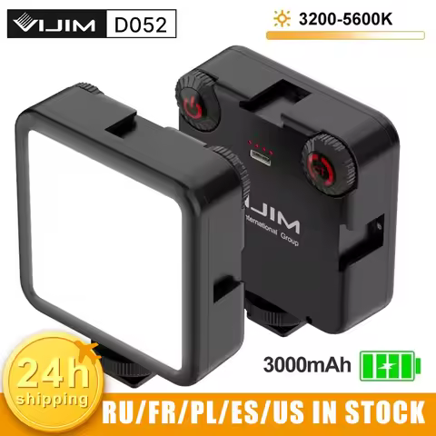 VIJIM VL81 LED Video Light Camera Light 3200-5600K 850LM 6.5W With Cold Shoe Mini Vlog Fill Light 30