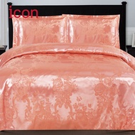 Icon Silklux Comforter Set 950 Thread Count Yarn Dyed Jacquard (includes Comforter Fitted sheet 2 Pi