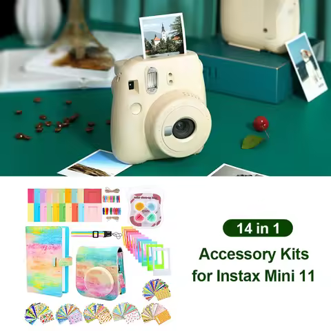 14 in 1 Protective Case Photo Album Kit for Instax Mini 11 (Multicolor)