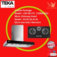 TEKA Linea Package LDH90.1TC Chimney Hood + GS 82 3G AI AL TR Gas Hob / KUTCHENHAUSS