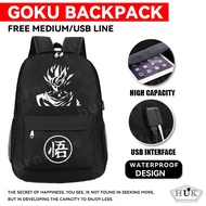 Ready Stock Travel Bag Japanese Harajuku Canvas Bag Dragon Ball Student Large Capacity Bag Backpack 