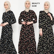 Gamis Wanita Dress Muslim Wanita Shakila Fishtail Maxi / Motif Bunga