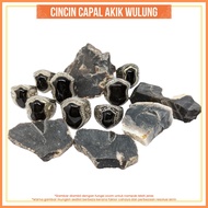 Cincin Capal Batu Akik Yaman Wulung | Kecubung Api | Sarung Cincin Naal Batu Permata Akik Hitam