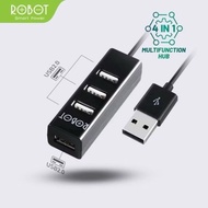 USB Hub 4 Port Robot H140-80 Additional Prong USB Extension Cable 80cm