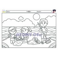 CHILDREN'S COLORING PAPER - JIMA 05 - A4 SIZE