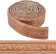 CRASPIRE 90.5x1.6 Camel Crown Wall ing Trim Flexible Baseboard Self Adhesive Border Ceiling XPE Foam