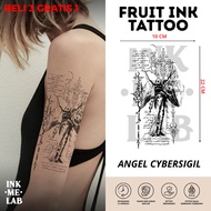 INKMELAB - ANGEL CYBERSIGIL Fruit Ink Temporary Tattoo 22X10CM - Semi-Permanent Temporary Tattoo Las