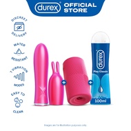 Durex Play Masturbation Sleeve (Fleshlight) &amp; 2in1 Vibrator Toy + Classic Lube (Gentle on Skin) 100ML Bundle