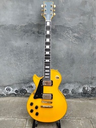 New Arrival Left Handed Yellow Gibson Les Paul Custom Electric Guitar Humbucker Pickups Imported Hardware Hot Sal