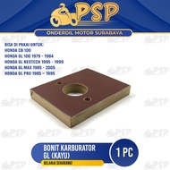 Bonit Karburator CB / GL (Kayu) - Ebonit Manipol Manifold Fiber Insulator Karbu CB GL Max Neotech