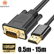 HDMI Input To VGA Output Converter Gold plated Plug Adapter Cable 1080P For PC Laptop PS4 PS5 Xbox 3