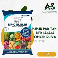 [A1] NPK 16 16 16 Fertilizer ORIGIN RUSSIA PAK TANIbiru 1KG Packaging