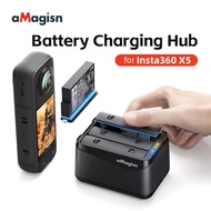 For Insta360 X5 battery charger, Shadow Stone X5 battery charging dock, storage compartment, camera 