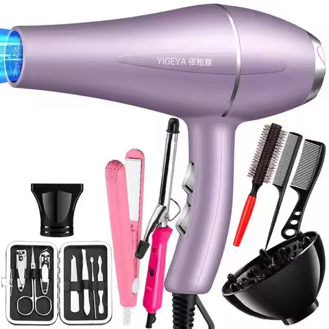 220V Hair Dryer Professional 1200W Gear Strong Power Blow Hair Dryer Brush For Hairdressing Barber S