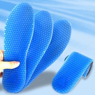 Silicone Sports Shock Absorption Insole Breathable Soft Elasticity Running Shoes Pad For Men Women F