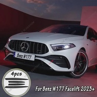 For Mercedes Benz A Class W177 A180 A200 A35 AMG Facelift 2023+ Car Front Bumpers Lip Side Air Vent 