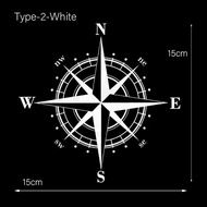 Stiker Cutting Kompas Body Kaca Mobil Hitam Putih Dekorasi Jeep Car Explorer Sticker