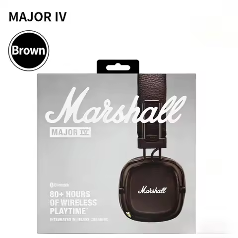Marshall Major IV Wireless On Ear Bluetooth Headphones Foldable 80H Playtime Deep Bass WirelessCharg