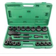 26 Pcs 3/4" 20mm Heavy Duty Black Hand Tools Portable Repair Kit Socket Wrench Set With Plastic Box 
