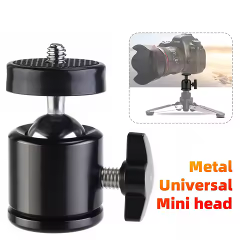Mini Ball Head 1/4 Screw Mount 360 Swivel for Canon Nikon Sony Camcorder DV LED Light Bracket DSLR C