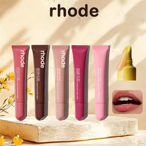 Rhode Lemontini Lip Gloss Pocket Lip Stick Non-fading Waterproof Moisturizing Shimmer Lipstick Smoot