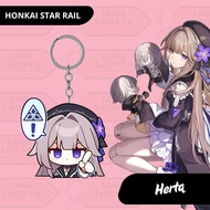 GANTUNGAN Honkai Star Rail Keychain | Herta HSR Keychain | 2-Sided UV Acrylic Merch with Laser Cutti