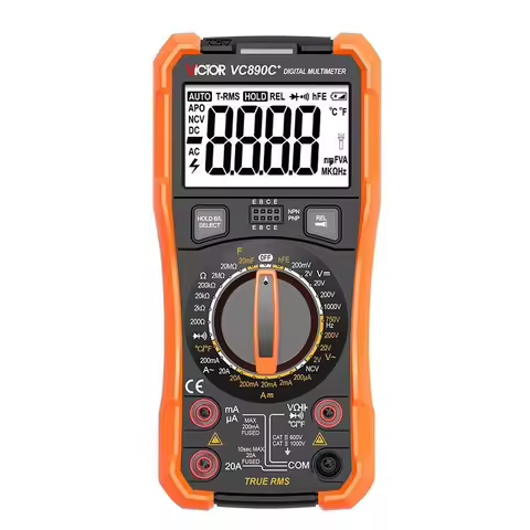 VICTOR VC890D VC890C+ Professional Digital Multimeter True RMS Multimeter 20mF Capacitor 20A Current