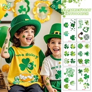 Ready Stock Irish Tattoo Stickers Children's Clover National Festival Party Cartoon Patrick Tattoo S