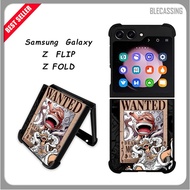 Hardcase TPU Casing Samsung Galaxy Z Flip Fold 5 4 3 5G Custom Luffy BC553