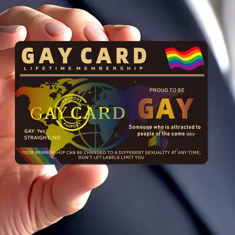 1PCS LGBTQ+ Pride Lifetime Membership Card - Non-adhesive PVC Gay ID Card Style Membership Card, LGB