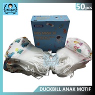 Masker Duckbill Anak Motif Mix Isi 50pcs / Pack Masker anak Duckbill