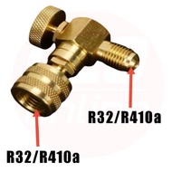 CEO 🇲🇾 90° Degree Safety Valve Adapter R32 R410a R22 Refrigerant Charging Retention Control Valve Ai