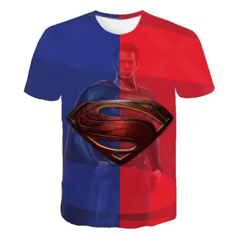 2026 Summer New Superman Men 3d Printed T-Shirt Men Women Summer Fashion Short Sleeved T-Shirt Tops 