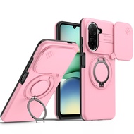 Sliding Camera Lens Protection Armor Case for Xiaomi Poco C71 Redmi A5 171.7mm Metal Ring Stand TPU 