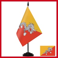 Bhutanese Deluxe desk flag desktop set Flag of Bhutan