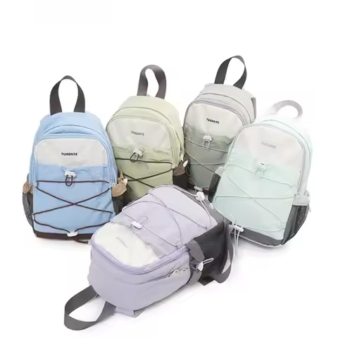 Boys Girls Lightweight Mini Dopamine Color Backpack Student Outdoor Mountaineering Simple Casual Bac