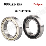 2/5PCS 6804ZZ 6804-2RS 6804RSBall Bearing ABEC-1 20x32x7 mm Thin Section 6804 ZZ Bearings 6804 2Z 68