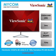 ViewSonic VX3276-2K-mhd 31.5" 2560x1440 WQHD Display Port 2xHDMI Mini DisplayPort 4ms 75Hz Edge to E