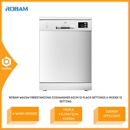 Robam Freestanding Dishwasher 60cm 12 Place Settings 6 Modes 12 Setting W602S BOS024 W602W Pencuci P