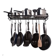 Jiahua Iron Kitchen Rack Pot Rack Kitchen Rack Foldable Kitchen Wall-Mounted Pot Rack