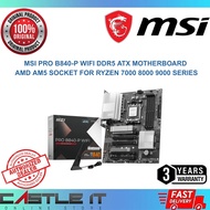 MSI PRO B840-P WIFI DDR5 ATX Motherboard AMD AM5 Socket for Ryzen 7000 8000 9000 Series