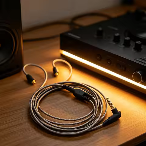 DIY MMCX Headphone Cable For Shure SE215 SE315 SE425 SE535 SE846 UE900 With 3.5mm Jack Oxygen Copper