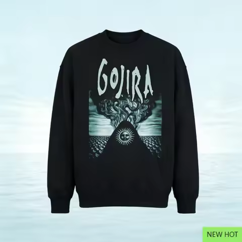 Gojira Eco-Apocalypse Crewneck, Sludge Metal Top, Perfect for Fans Who Love French Heavy Metal & Eco