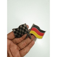 Vespa emblem flag cross racing germany